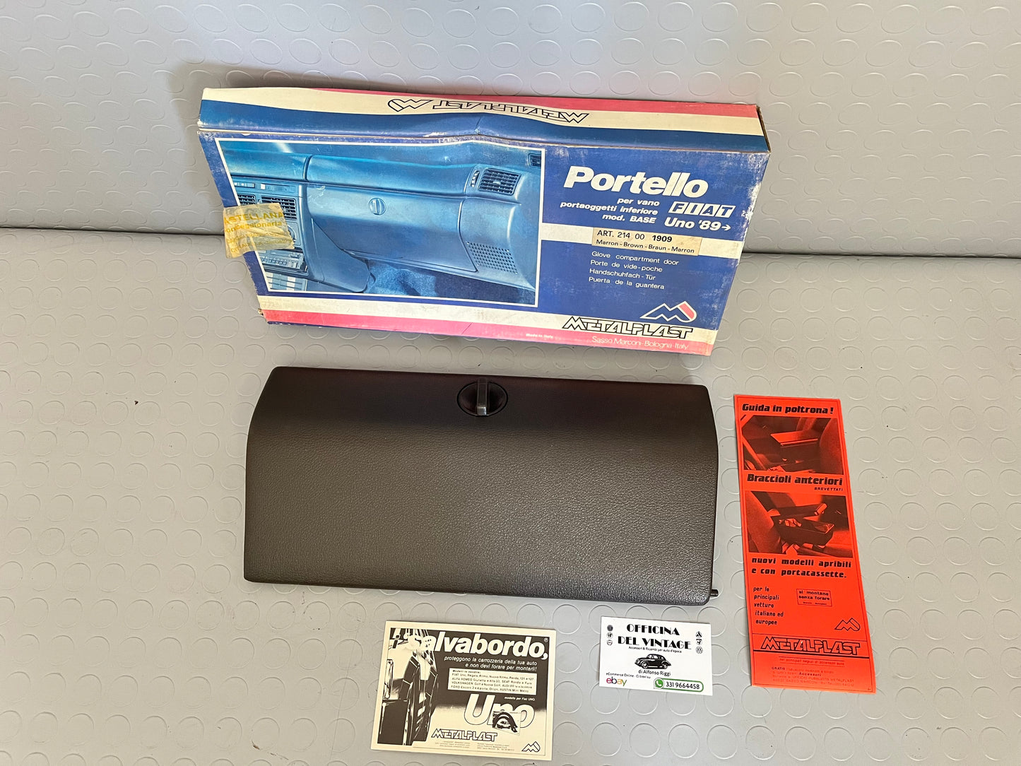 Portello Per Vano Cruscotto Originale FIAT UNO 89 - METALPLAST - Col. MARRONE