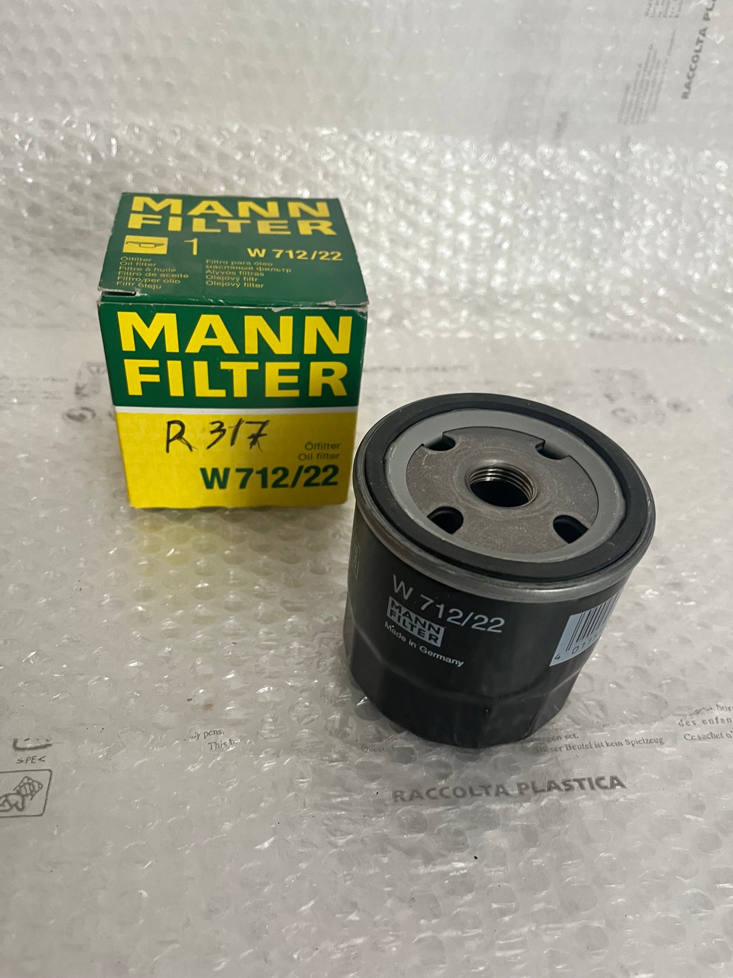 FILTRO OLIO OPEL ASTRA FRONTERA CALIBRA CORSA MANTA VECTRA Mann W712/22