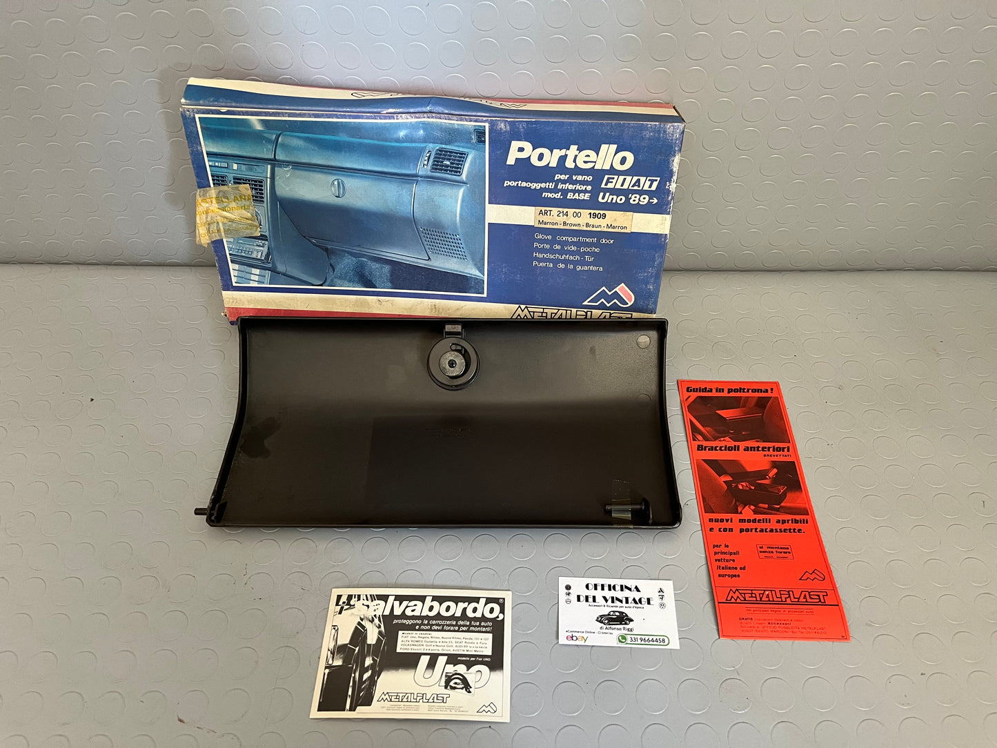 Portello Per Vano Cruscotto Originale FIAT UNO 89 - METALPLAST - Col. MARRONE