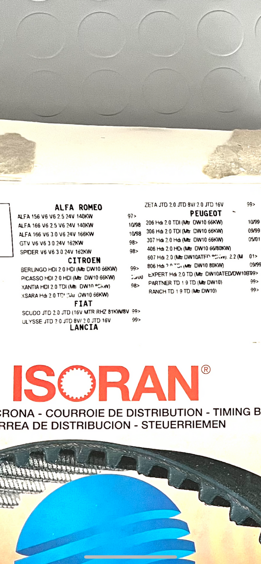 141RP 254H 94840 Cinghia Distribuzione Alfa GTv V6 3.0 - Spider V6 24v