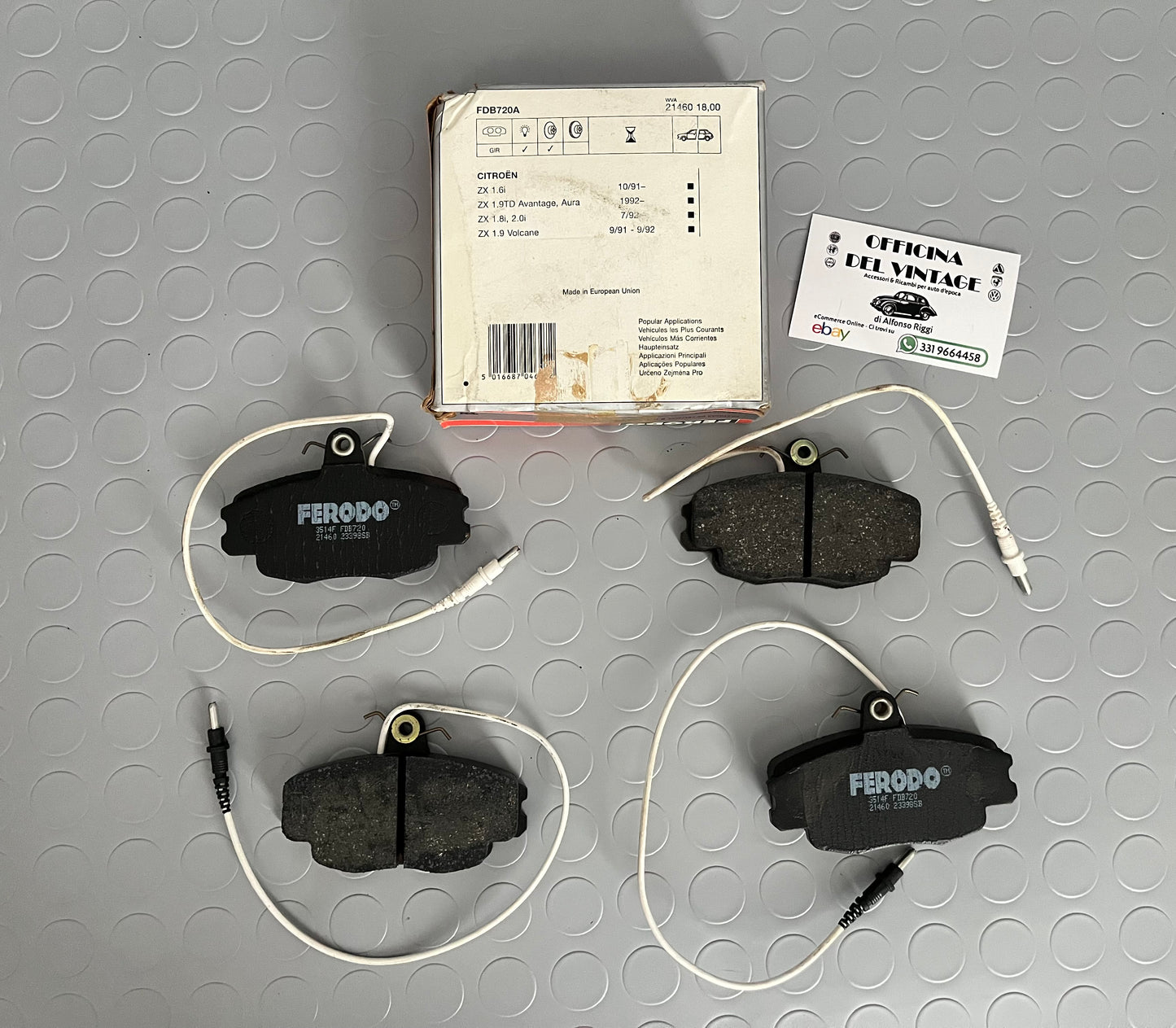 Set Pastiglie Anteriori CITROEN ZX 1.6/1.8/1.9 - FERODO FDB720A